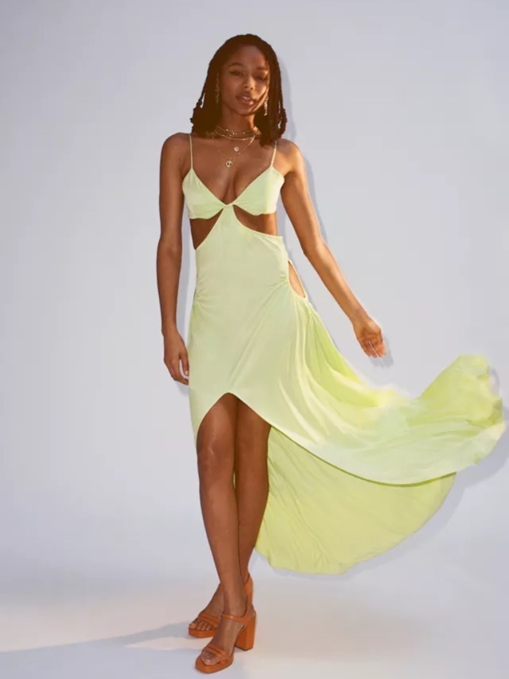 NWT FOR LOVE & LEMONS Toni Cutout Maxi Dress - Size S
